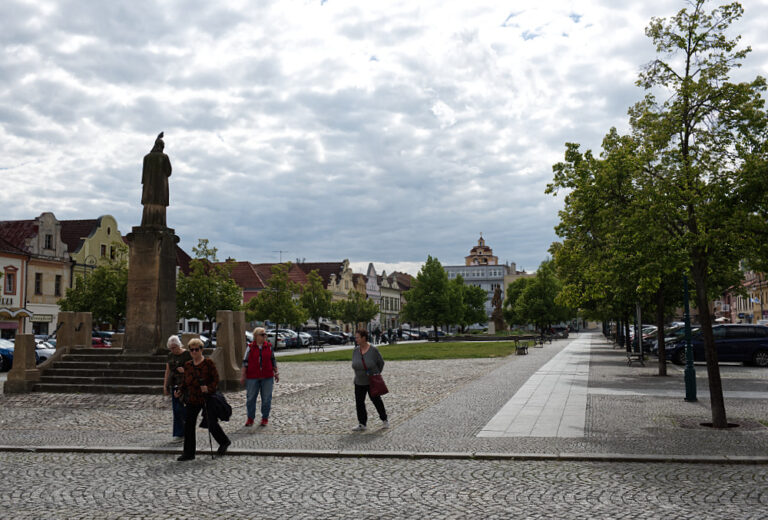 The Old Town square in Beroun is beautiful and mostly peaceful